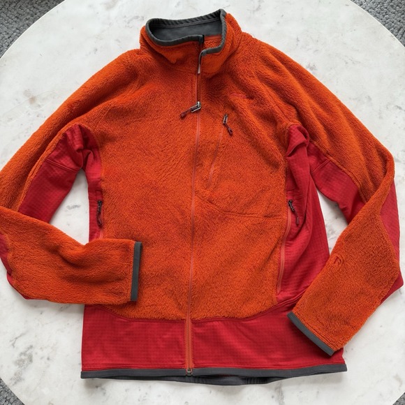 Patagonia R2 RegulatorJacket full zip Mens Small Eclectic Orange High Pile - Picture 2 of 16